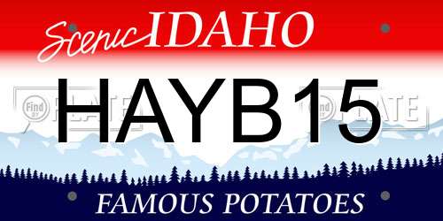 HAYB15 Idaho License Plate