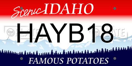 HAYB18 Idaho License Plate