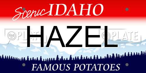 HAZEL Idaho License Plate