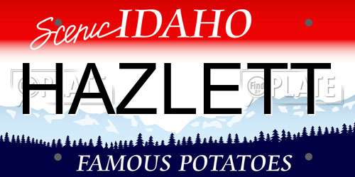 HAZLETT Idaho License Plate