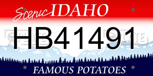 HB41491 Idaho License Plate