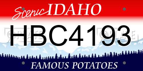 HBC4193 Idaho License Plate