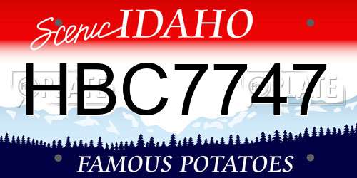 HBC7747 Idaho License Plate