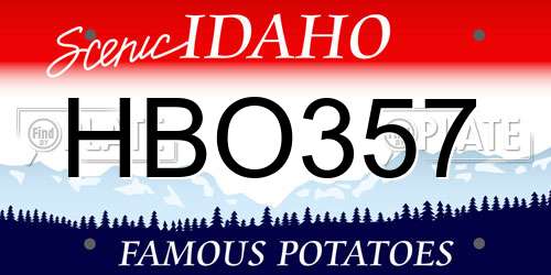 HBO357 Idaho License Plate