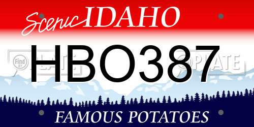 HBO387 Idaho License Plate