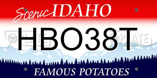 HBO38T Idaho License Plate