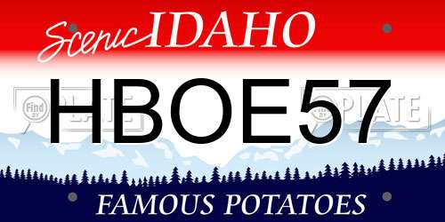 HBOE57 Idaho License Plate