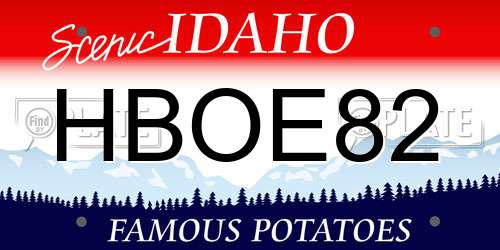 HBOE82 Idaho License Plate
