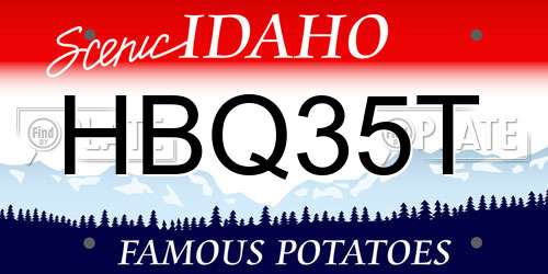 HBQ35T Idaho License Plate