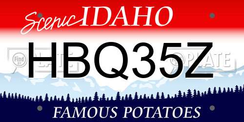 HBQ35Z Idaho License Plate