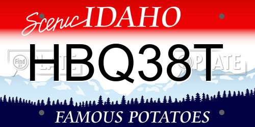 HBQ38T Idaho License Plate