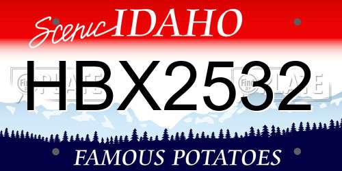 HBX2532 Idaho License Plate
