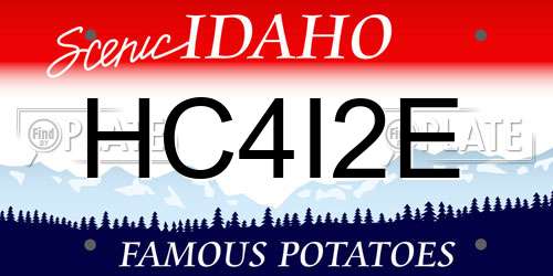 HC4I2E Idaho License Plate