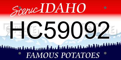 HC59092 Idaho License Plate