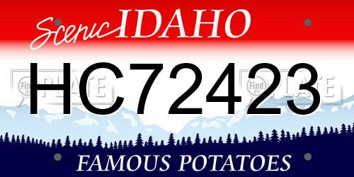 HC72423 Idaho License Plate