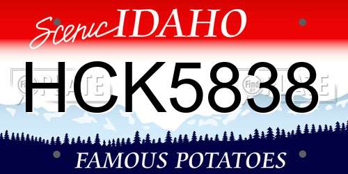 HCK5838 Idaho License Plate