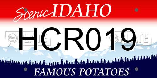 HCR019 Idaho License Plate