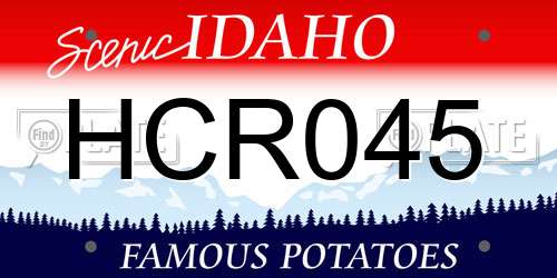 HCR045 Idaho License Plate