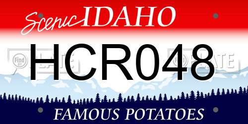 HCR048 Idaho License Plate