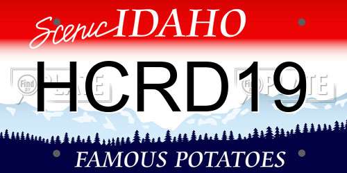 HCRD19 Idaho License Plate