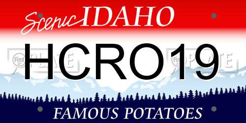 HCRO19 Idaho License Plate