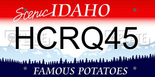 HCRQ45 Idaho License Plate