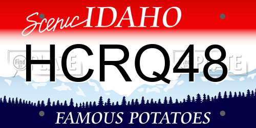 HCRQ48 Idaho License Plate