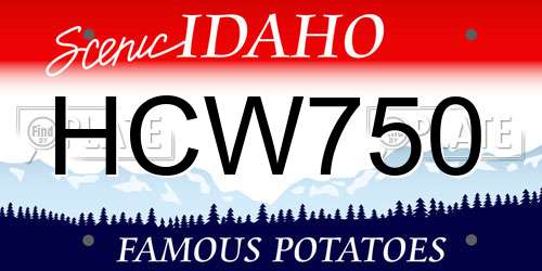 HCW750 Idaho License Plate
