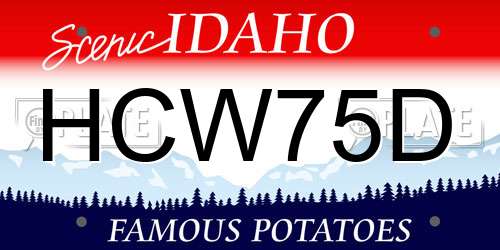 HCW75D Idaho License Plate
