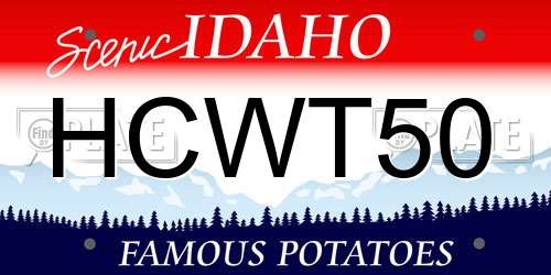 HCWT50 Idaho License Plate