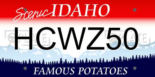 HCWZ50 Idaho License Plate