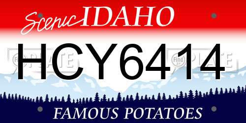 HCY6414 Idaho License Plate
