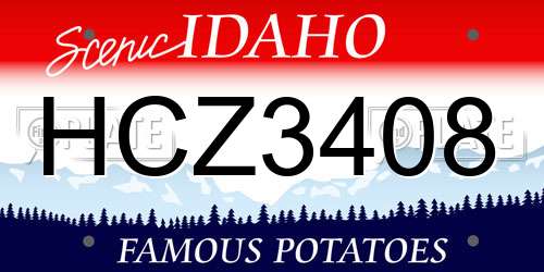 HCZ3408 Idaho License Plate