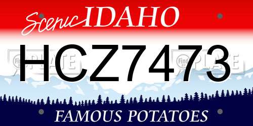 HCZ7473 Idaho License Plate
