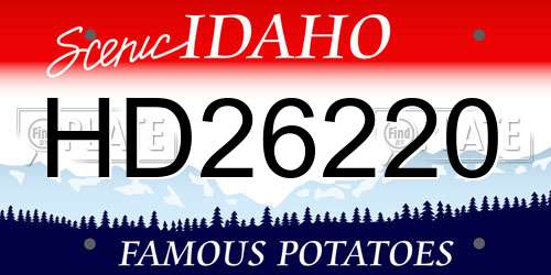 HD26220 Idaho License Plate