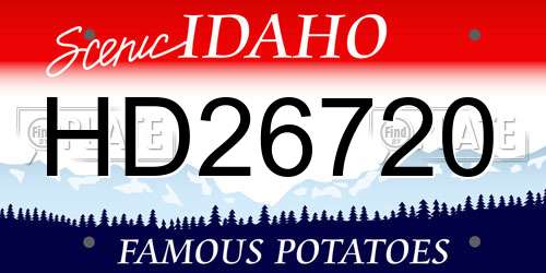 HD26720 Idaho License Plate