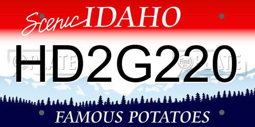 HD2G220 Idaho License Plate