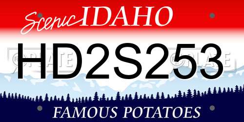 HD2S253 Idaho License Plate