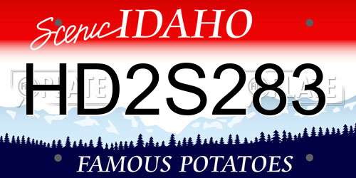 HD2S283 Idaho License Plate