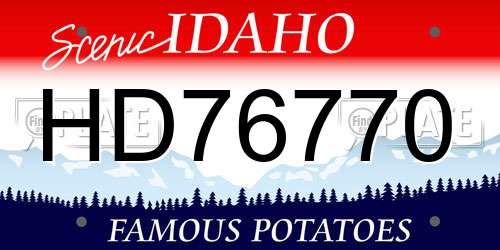 HD76770 Idaho License Plate
