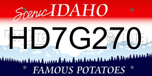 HD7G270 Idaho License Plate
