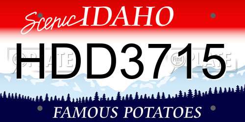 HDD3715 Idaho License Plate