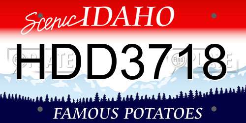HDD3718 Idaho License Plate