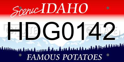 HDG0142 Idaho License Plate