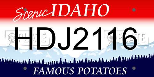 HDJ2116 Idaho License Plate