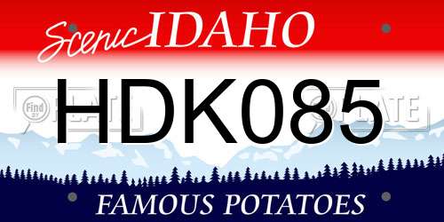 HDK085 Idaho License Plate