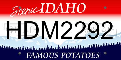 HDM2292 Idaho License Plate