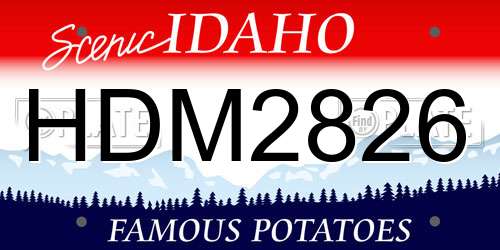 HDM2826 Idaho License Plate