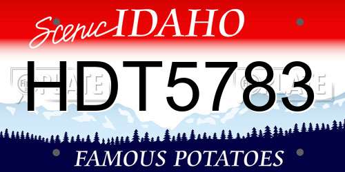 HDT5783 Idaho License Plate