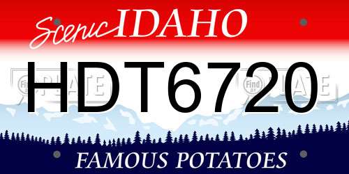 HDT6720 Idaho License Plate